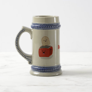 Caneca De Cerveja Brinde de kawaii e desenho animado em torradeira v