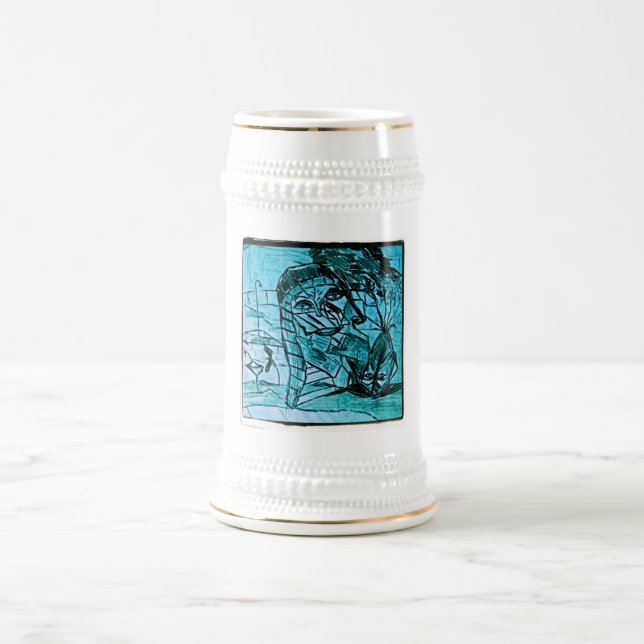 Caneca De Cerveja cabeça de vaso (Centro)