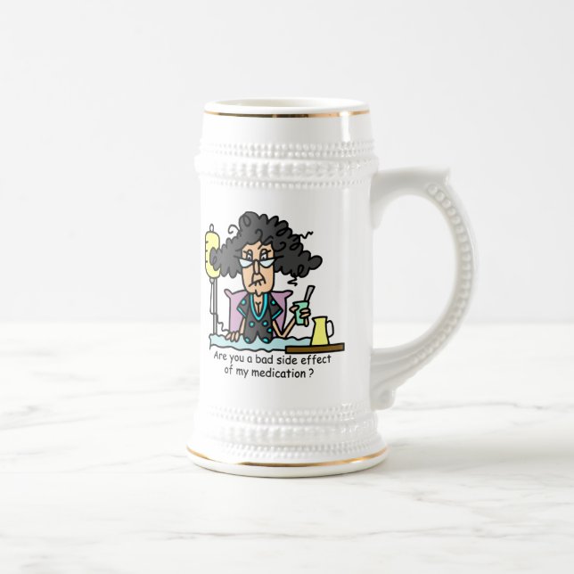 Caneca De Cerveja Cabelo escuro do efeito secundário da (Direita)
