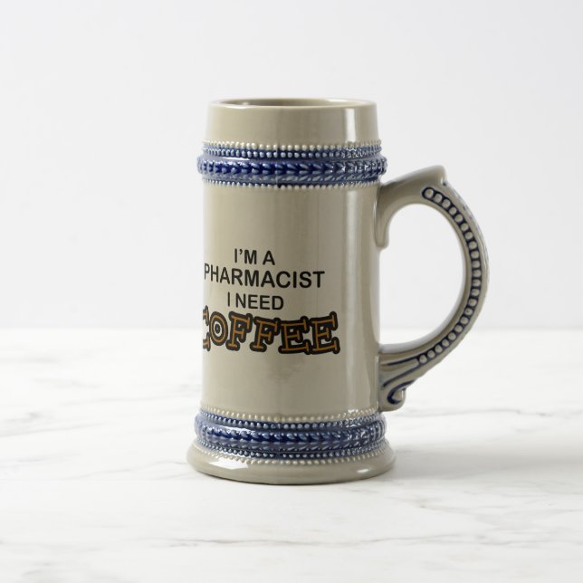 Caneca De Cerveja Café da necessidade - farmacêutico (Direita)