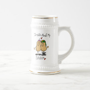 Caneca De Cerveja Camisas e Presentes Maluca Pelo Meu Soldado