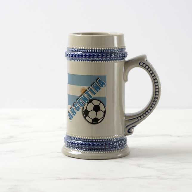 Caneca De Cerveja Camiseta do fã de futebol do mundo de ARGENTINA (Direita)
