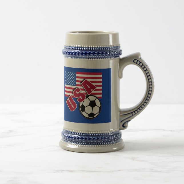 Caneca De Cerveja Camiseta do fã de futebol do mundo dos EUA (Direita)