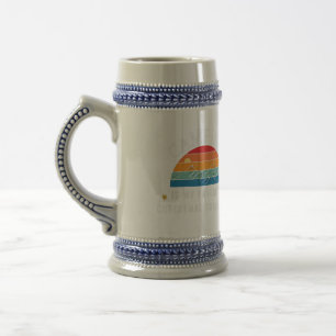 Caneca De Cerveja "Camiseta Retro de Natal de Acampamento na Montanh