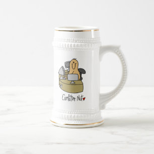 Caneca De Cerveja Camisetas e Presentes de Computador Louco