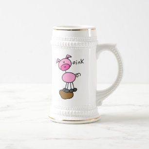 Caneca De Cerveja Camisetas e Presentes de Porco em Formato de Bonec