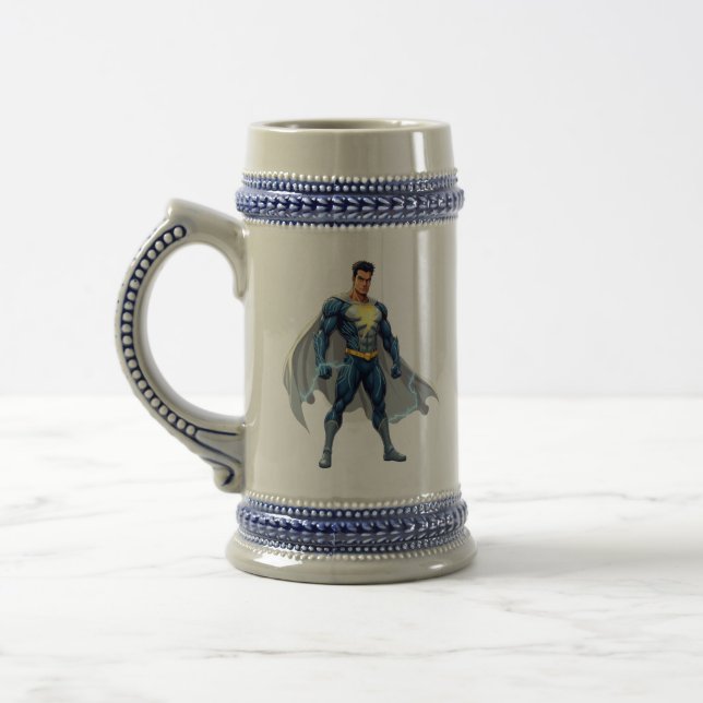 Caneca De Cerveja Camisetas ElectroHero: Canalize o Poder do Relâmpa (Esquerda)