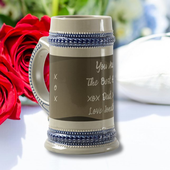 Caneca De Cerveja Camo Impressão Best Pai Ever Script Name Classic L (Camo Print Best Dad Ever Script Name Classic Cool Beer Stein.)