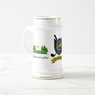 Caneca De Cerveja Campbell Clan Crachá & Tartan Personalizado Golf