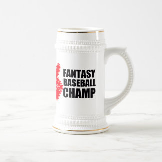 Caneca De Cerveja Campeão do basebol da fantasia