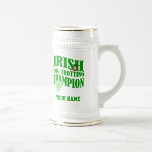 Caneca De Cerveja campeão irlandês de trote de bog,