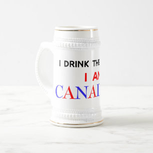 Caneca de cerveja canadense do bebedor