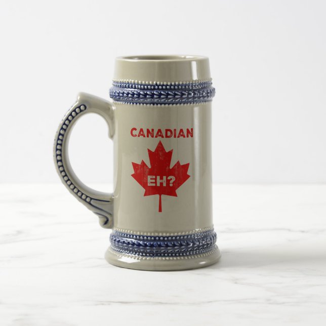Caneca De Cerveja Canadiano Eh? Folha de Maple (Esquerda)