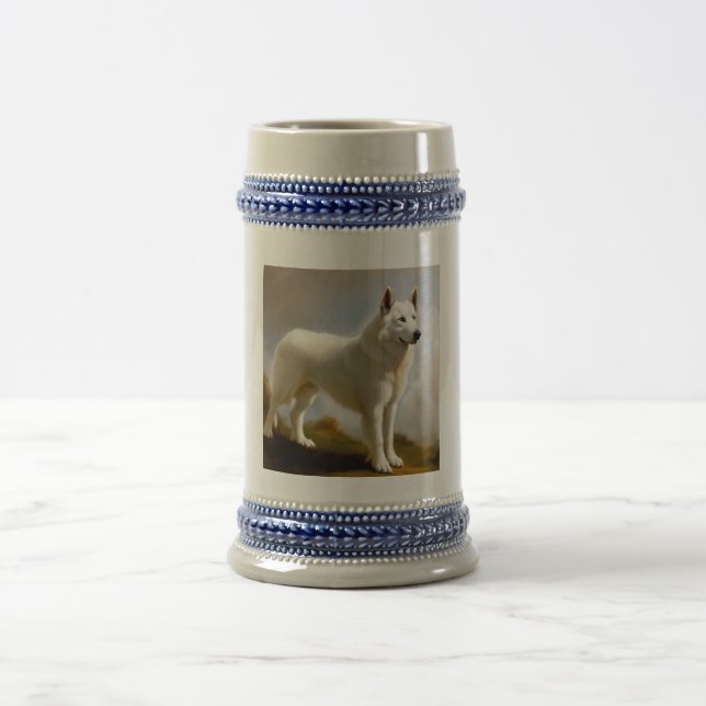 Caneca De Cerveja Cão Berger Blanc Suisse (Centro)