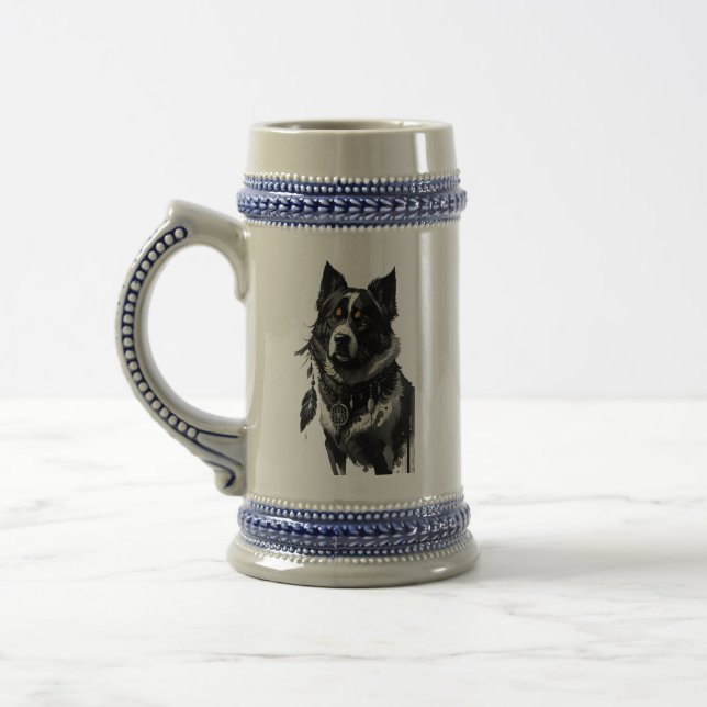 Caneca De Cerveja cão, caçador de sonhos, amuleto, talismã, (Esquerda)