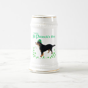 Caneca De Cerveja Cão de Montanha Bernês Dia de São Patrício