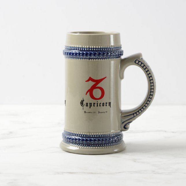 Caneca De Cerveja Capricórnio, 22 de dezembro - 19 de janeiro (Direita)