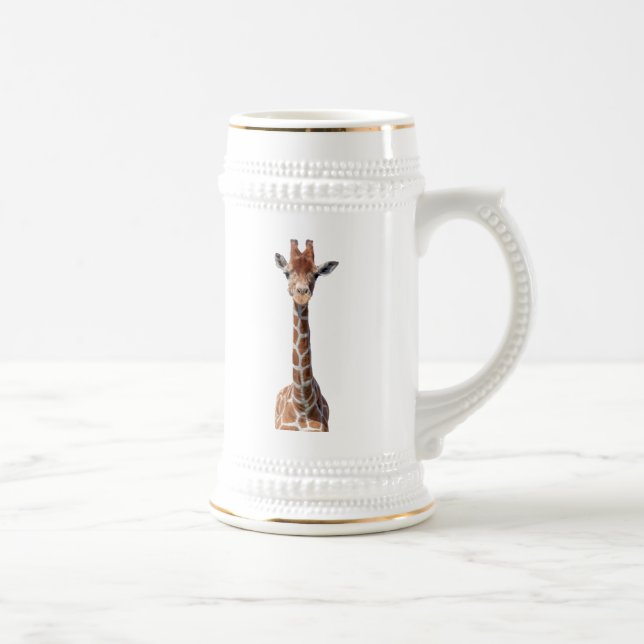 Caneca De Cerveja Cara de girafa bonita (Direita)