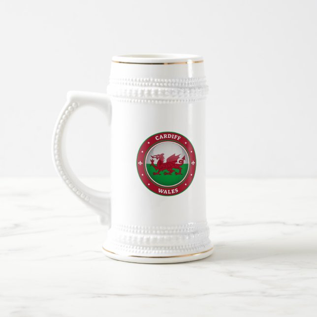 Caneca De Cerveja Cardiff Wales (Esquerda)