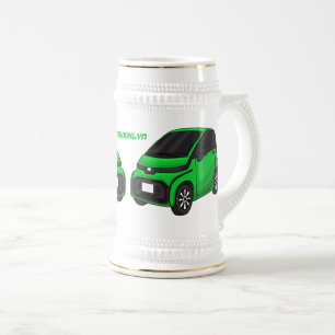 Caneca De Cerveja Carro pequeno verde fofo