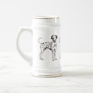Caneca De Cerveja Cartografia de cão Dalmaciano