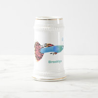 Cartografia de peixe tropical de rico bonito