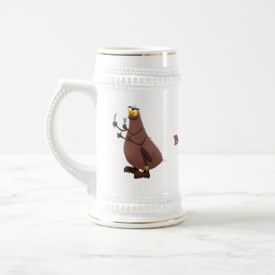 Caneca De Cerveja Cartoon feio e faminto