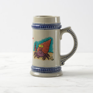 Caneca De Cerveja Cartum roxo engraçado e engraçado