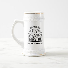 Caneca De Cerveja Casamento de Cabina com Padre das Montanhas Groom