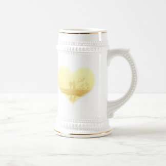 Caneca De Cerveja Casamento de Praia Amarela