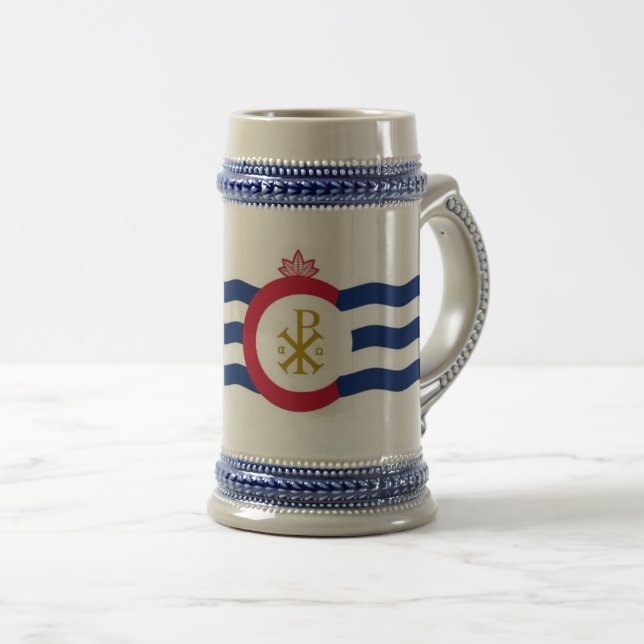 Caneca de cerveja católica de Cincinnati (Frente Esquerda)