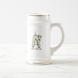 Caneca De Cerveja Cauda do Fox Terrier do fio