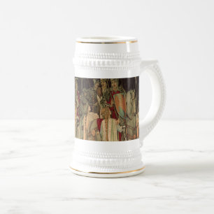 Caneca De Cerveja Cavaleiros medievais da Mesa redonda