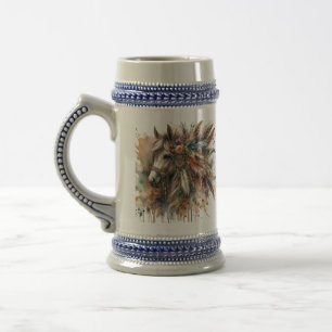 Caneca De Cerveja Cavalo Boho Lindo