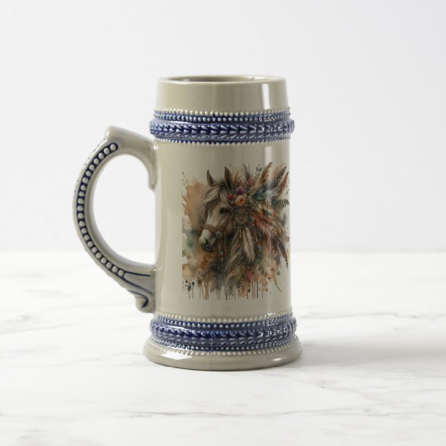 Caneca De Cerveja Cavalo Boho Lindo (Esquerda)