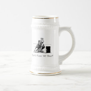 Caneca De Cerveja Cavalo de Corrida de Barril