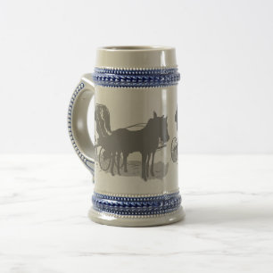 Caneca De Cerveja Cavalo de Mug e Buggy