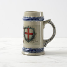 Caneca de cerveja cerâmica com design Crusader Kni