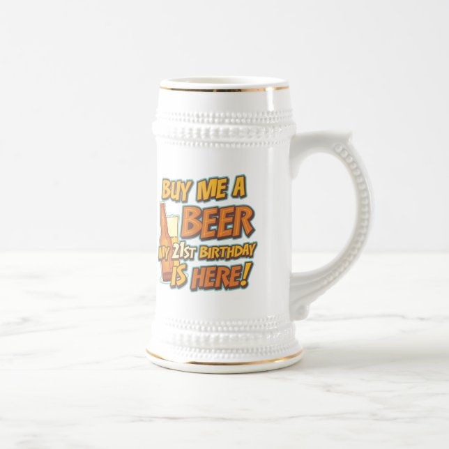 Caneca De Cerveja Cerveja do aniversário de 21 anos (Direita)