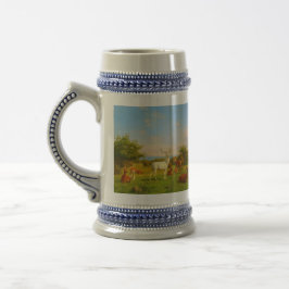 Caneca De Cerveja Cervo Branco Macho em Campo Aberto Natureza Vida S