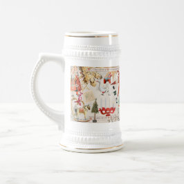 Caneca De Cerveja Charming Scandinavian Folk Christmas