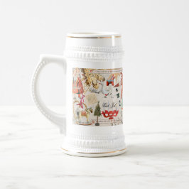 Caneca De Cerveja Charming Scandinavian Folk Christmas