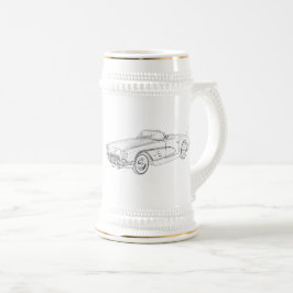 Caneca De Cerveja Chevy 1958 Corveta