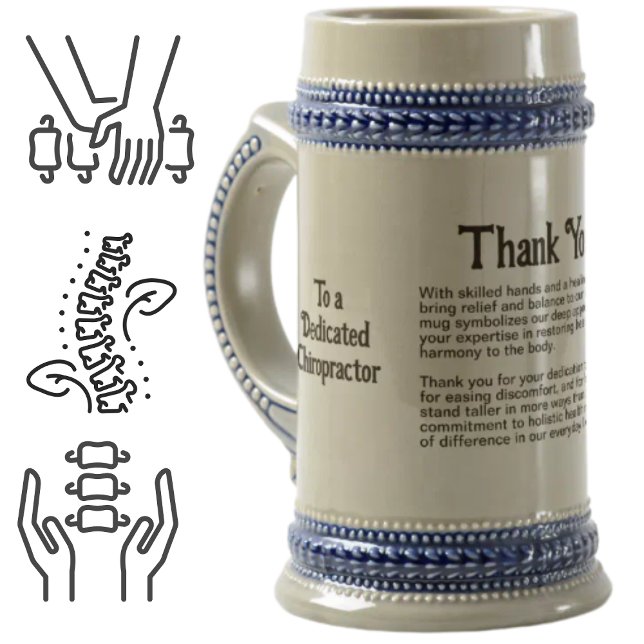 Caneca De Cerveja Chiropractor Thank You Message (Criador carregado)