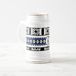 Caneca De Cerveja Chope à bière Tribal Ethnic/Bande Bleu