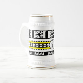 Caneca De Cerveja Chope à bière Tribal Ethnic/Bande Jaune