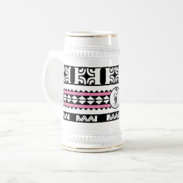 Caneca De Cerveja Chope à bière Tribal Ethnic/Bande Rose