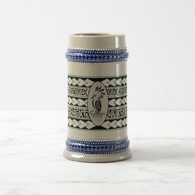 Caneca De Cerveja Chope à bière Tribal Ethnic Bande Vert (Centro)