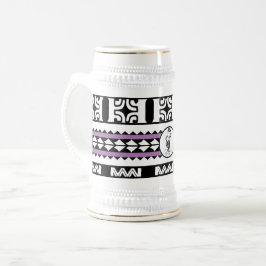 Caneca De Cerveja Chope à bière Tribal Ethnic/Bande Violet