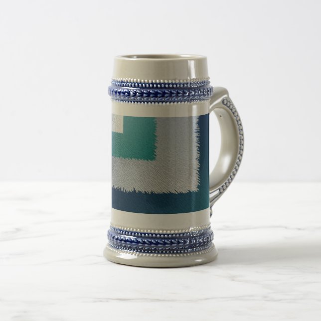 Caneca De Cerveja cinza azul-lacrimogêneo ex pastel (Frente Esquerda)
